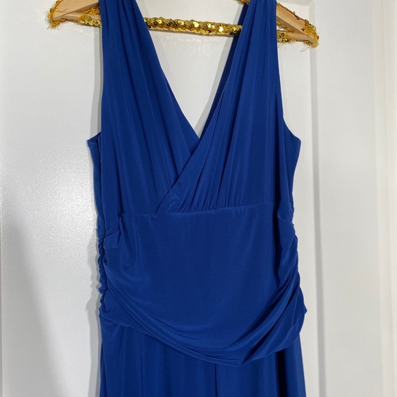 Laura Grecian Style Blue Maxi gown with crystal - Picture 7 of 9